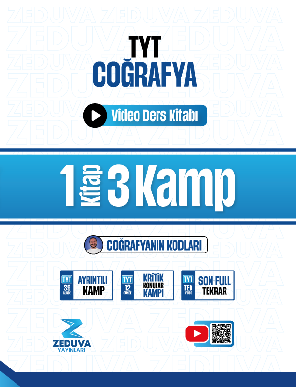 Coğrafyanın Kodları TYT Coğrafya 1 Kitap 3 Kamp Video Ders Kitabı
