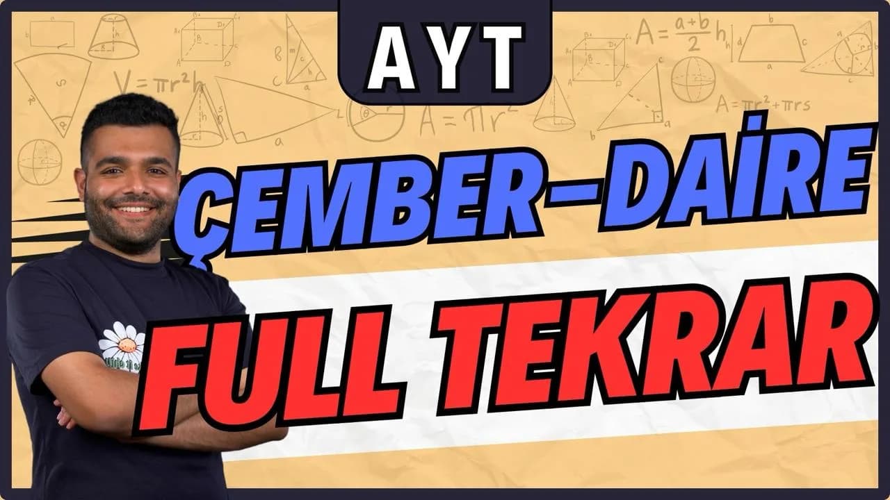 Merkeze Teğet Geometri - Çember ve Daire Full Tekrar PDF