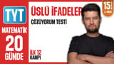 15.Gün: Üslü Sayılar Çözüyorum Testi video önizlemesi