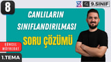 Canlıların Sınıflandırılması Soru Çözümü video önizlemesi