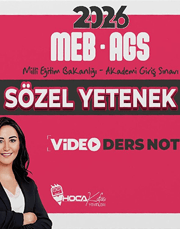 Öznur Saat Yıldırım MEB-AGS Sözel Yetenek Video Ders Notları kitap kapağı