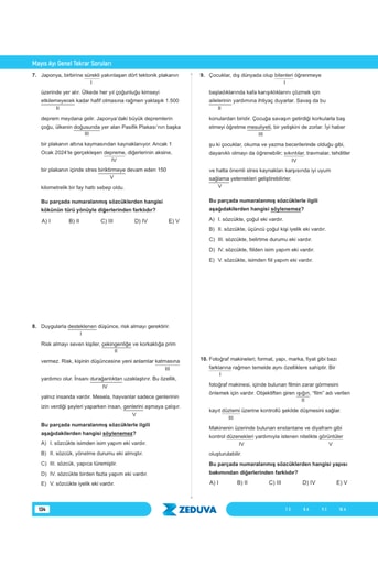 Türkçe Saati TYT Dil Bilgisi 1 Kitap 3 Kamp Soru Bankası - Görsel 8