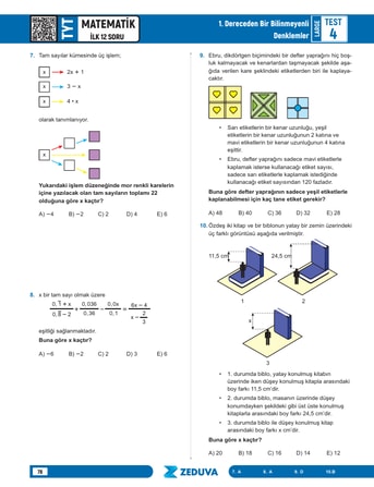 SML Matematik TYT Matematik İlk 12 Soru Bankası - Görsel 4