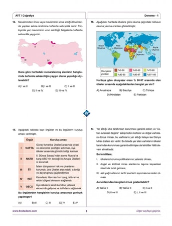Coğrafyanın Kodları AYT 20 Deneme - Görsel 2
