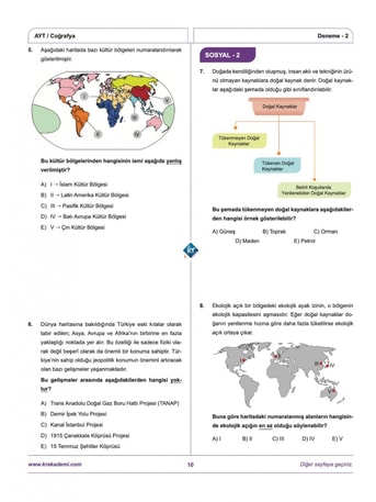Coğrafyanın Kodları AYT 20 Deneme - Görsel 3