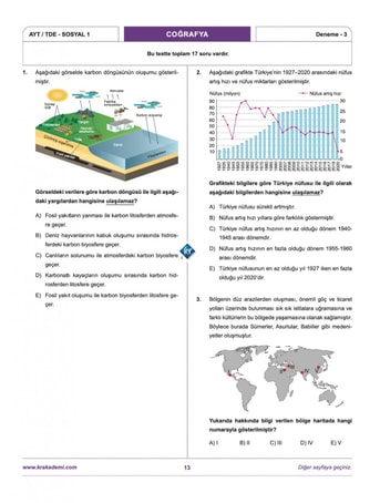 Coğrafyanın Kodları AYT 20 Deneme - Görsel 4