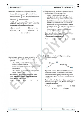 Mert Hoca 2026 KPSS Matematik 10'lu Branş Deneme - Görsel 8