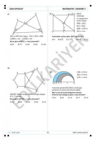 Mert Hoca 2026 KPSS Matematik 10'lu Branş Deneme - Görsel 3