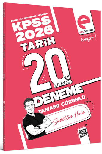 Sadettin Hoca 2026 KPSS Tarih 20'li Branş Deneme Tamamı Çözümlü - Görsel 1