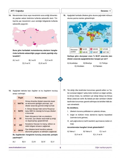 Coğrafyanın Kodları AYT 20 Deneme - Görsel 2