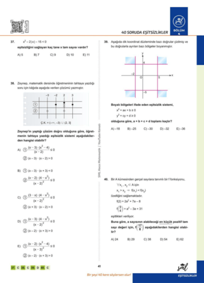 SML Hoca AYT Matematik 40 Soru Serisi Video Soru Kitabı - Görsel 2