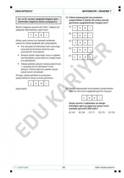 Mert Hoca 2026 KPSS Matematik 10'lu Branş Deneme - Görsel 2