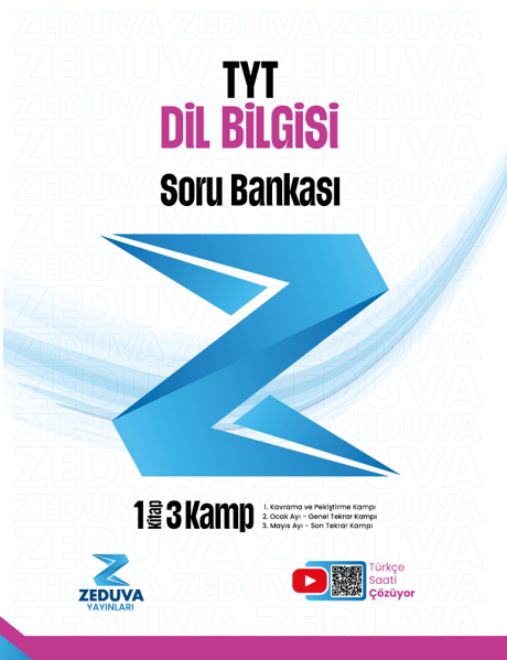 Zeduva Yayınları - TYT Dil Bilgisi Soru Bankası-Türkçe Saati kitap kapağı