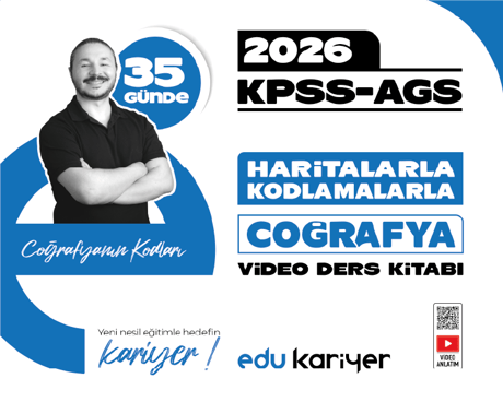 Coğrafyanın Kodları 2026 KPSS-AGS 35 Günde Haritalarla Kodlamalarla Coğrafya Video Ders Kitabı kitap kapağı