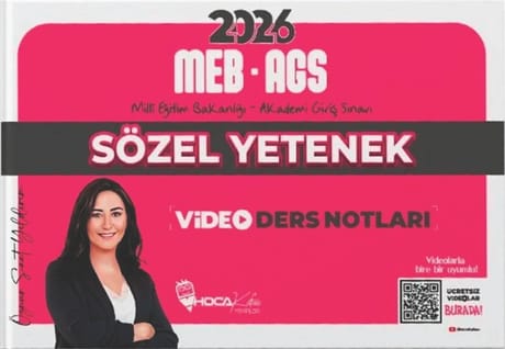 Öznur Saat Yıldırım MEB-AGS Sözel Yetenek Video Ders Notları kitap kapağı