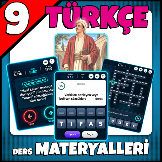 Türkçe 9.Sınıf Dosia Materyalleri kapak görseli